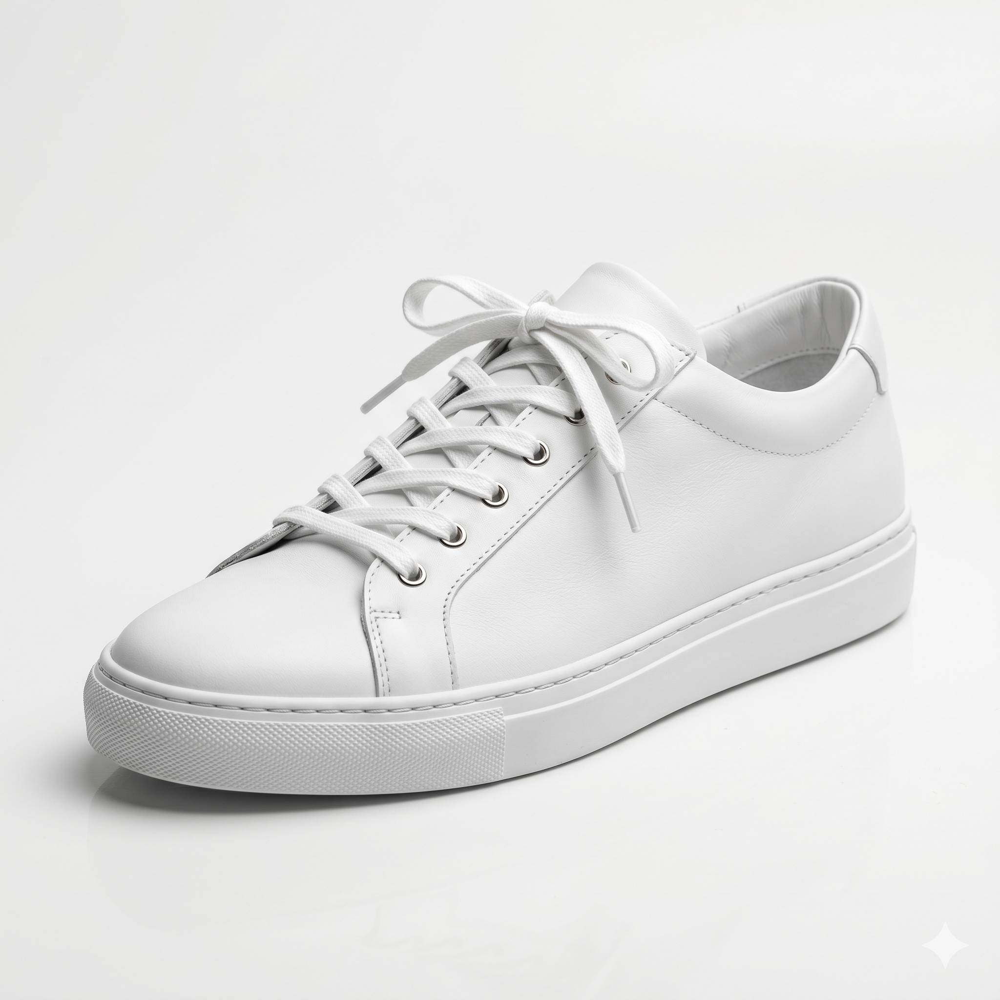 Premium White Leather Sneakers for Men