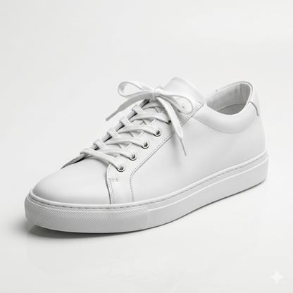 Premium White Leather Sneakers for Men