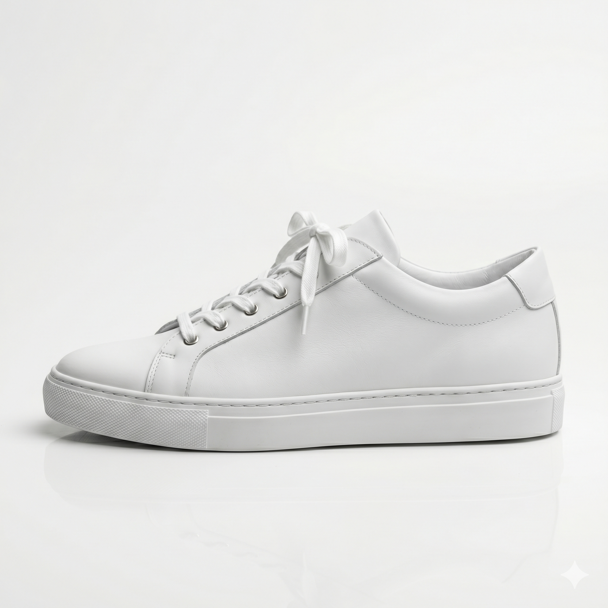 Premium White Leather Sneakers for Men