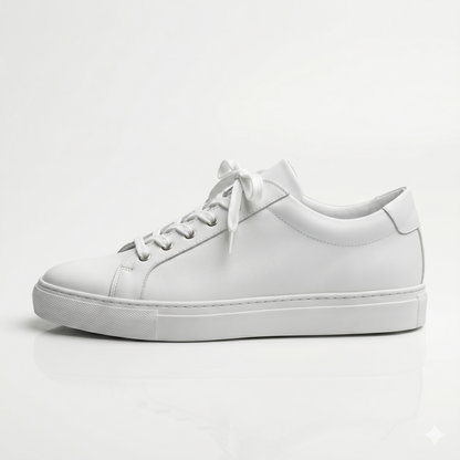 Premium White Leather Sneakers for Men