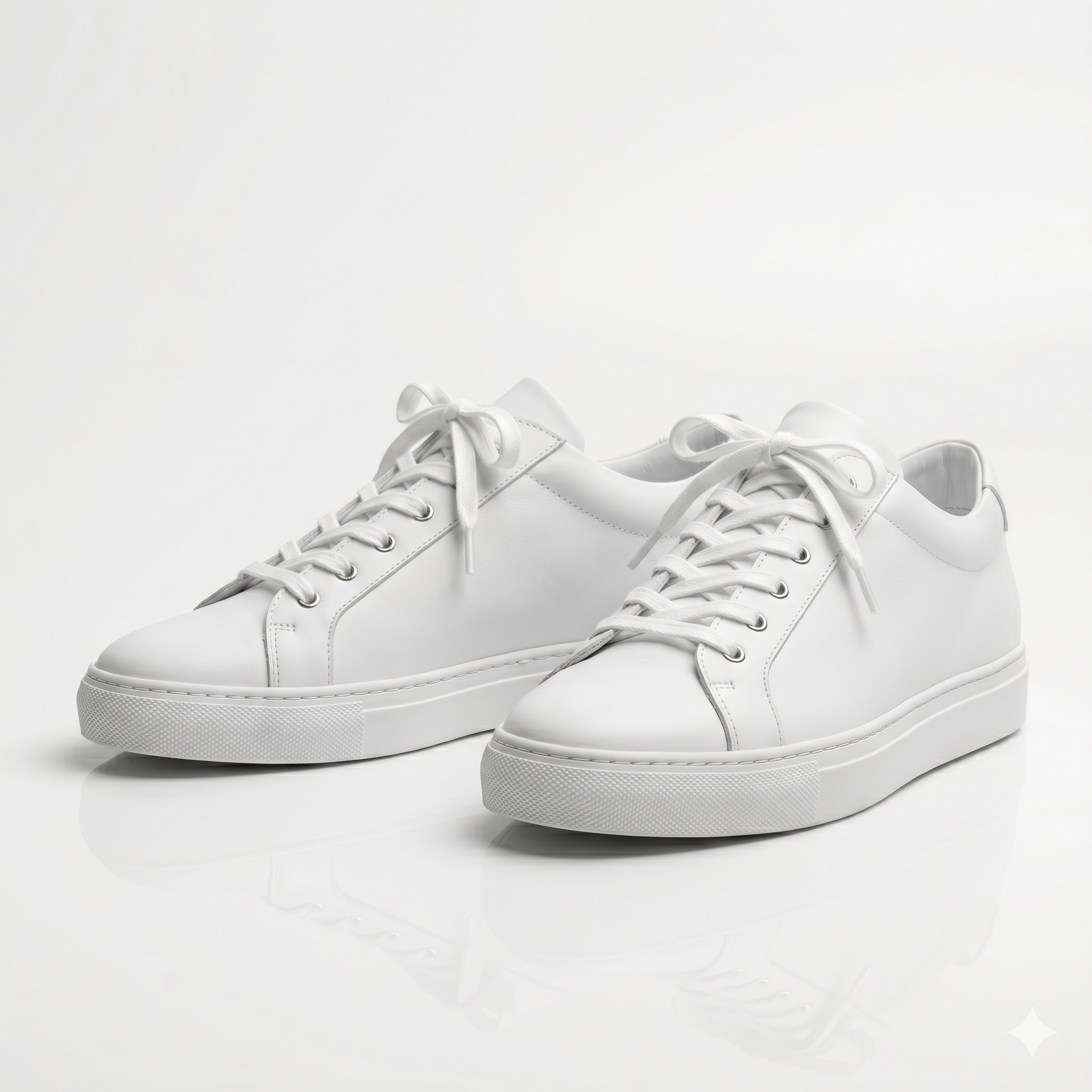 Premium White Leather Sneakers for Men