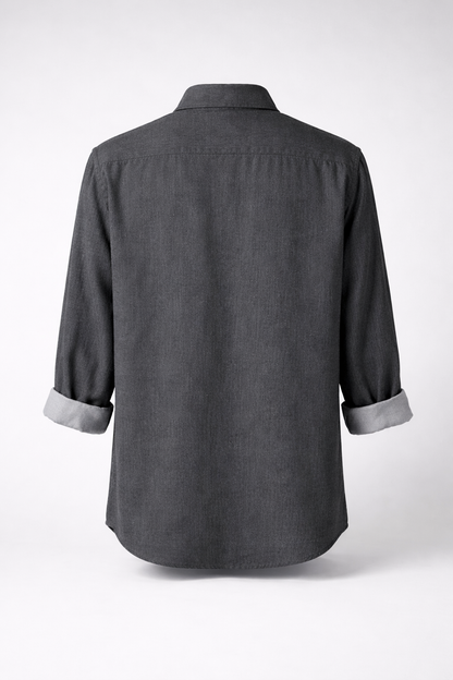 Woven Linen Button-Down Shirt